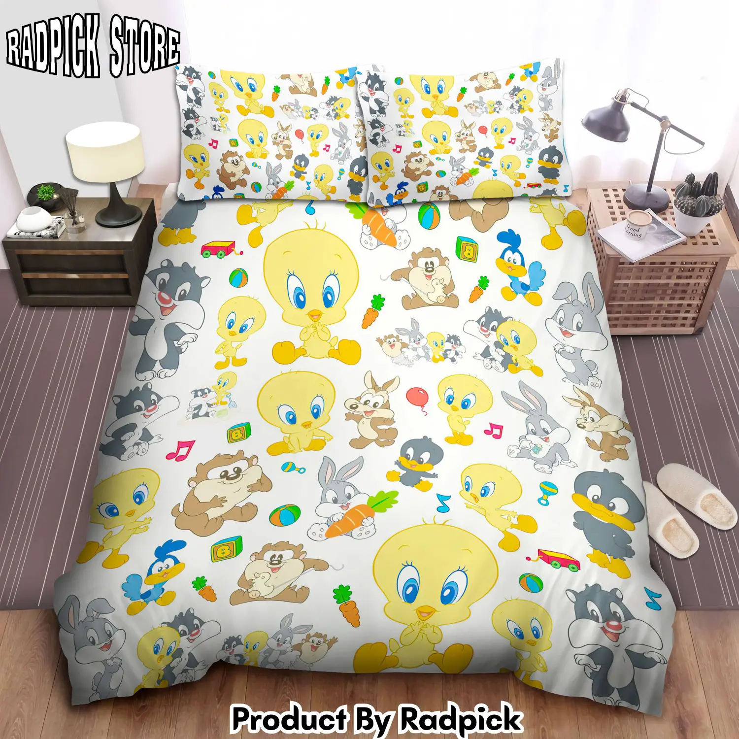 Radpick baby looney tunes pattern bed sheets spread comforter duvet cover bedding sets rp3278536